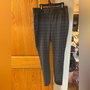 Roz & Ali Black Plaid Women's Pants